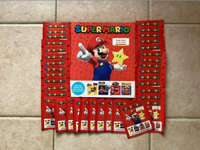 Panini - Super Mario Play Time Stickers - Album + 40 pochettes