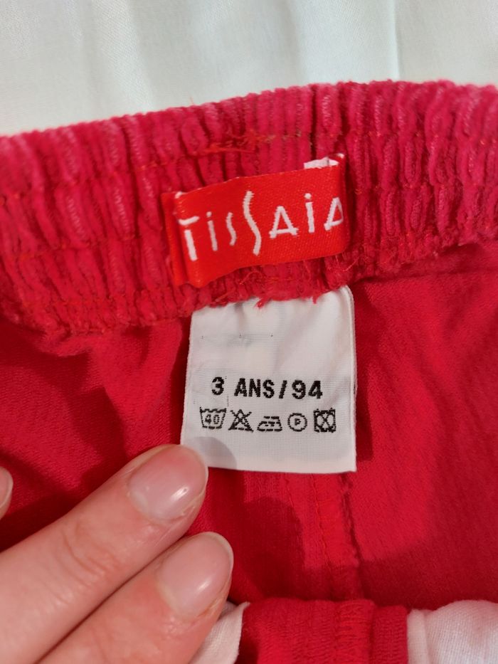 Pantalon velours rouge taille 36 mois/3 ans - photo numéro 4