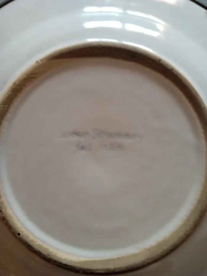 Assiette décorative faïence contour étain décor Strasbourg fait main - photo numéro 2