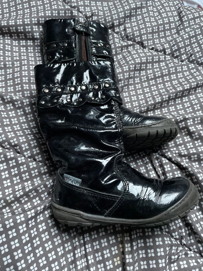 Bottes cuir fille T 24