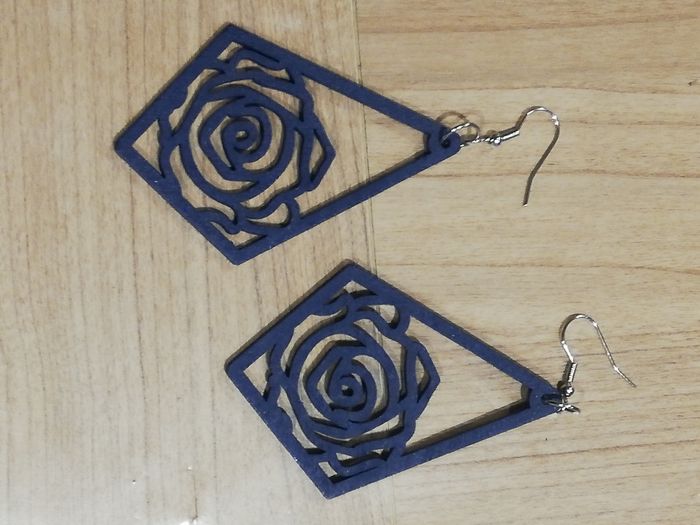 Boucles d'oreilles rose - photo numéro 3