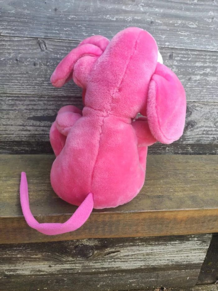 Grande peluche souris rat rose - photo numéro 6