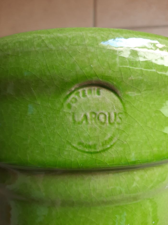 Pot en terre cuite vert - photo numéro 4