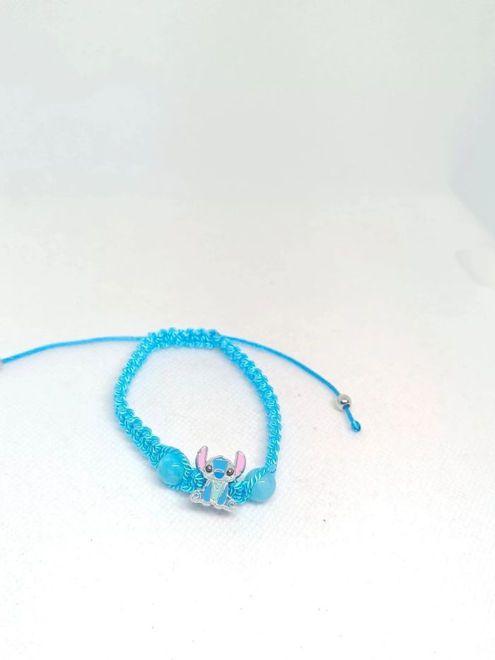 Bracelet tressé Stitch Disney et perles - photo numéro 2