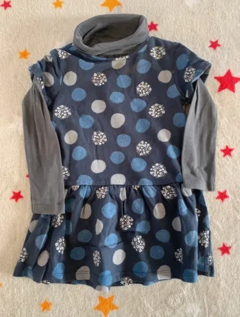 Ensemble Robe & Sous-pull Vertbaudet Gris 3 Ans