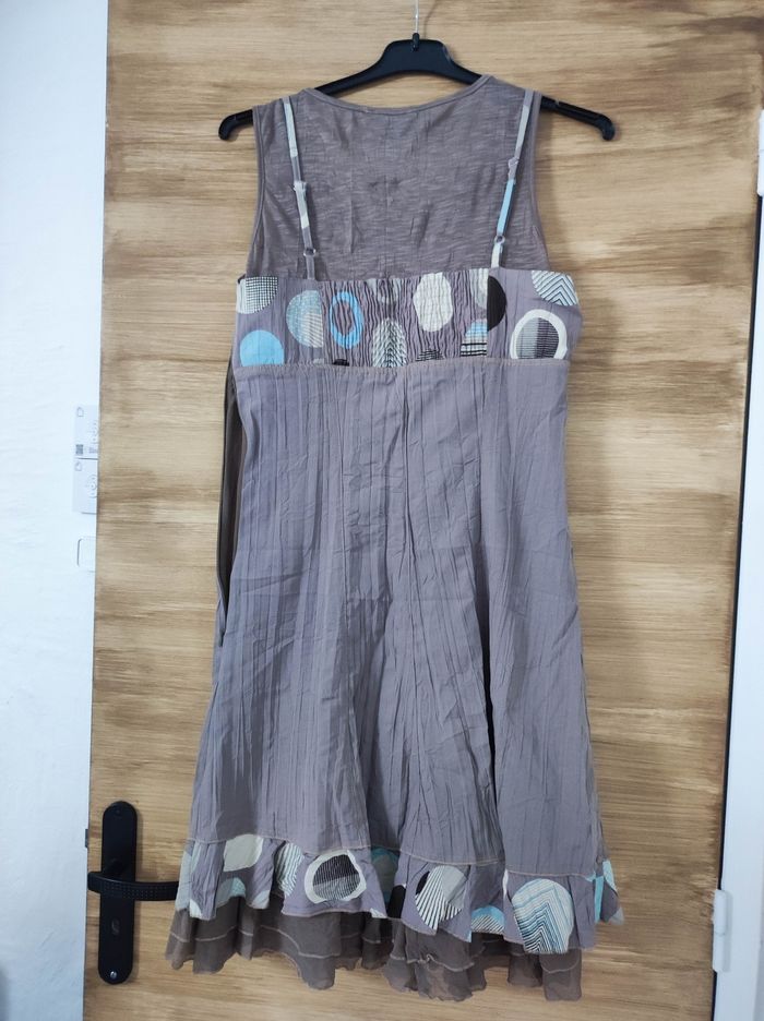 Robe courte Kiabi 38 taupe turquoise - photo numéro 2