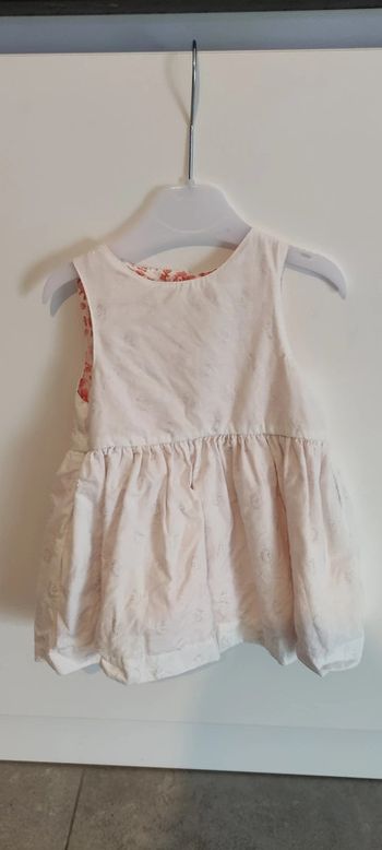 Robe été réversible blanche et orange bébé Fille Gémo 6mois 68cm