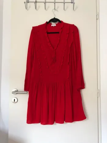 Robe à manches longues rouge Claudie Pierlot taille 36