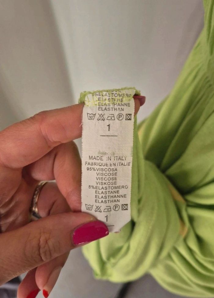 Robe d'été verte fluide - Taille 1 (convient à un 36/38) - photo numéro 5