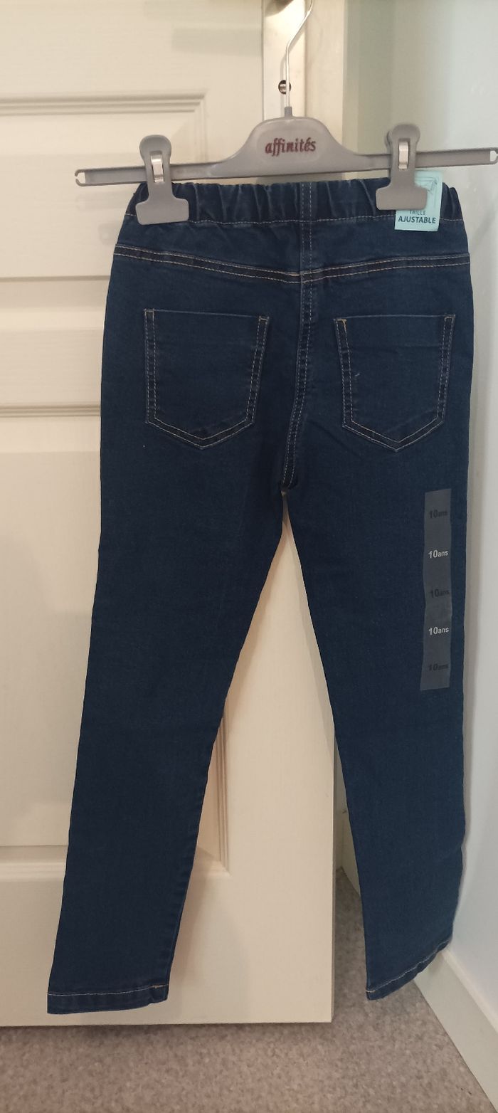Jegging bleu - fille 10 ans - NEUF - photo numéro 2