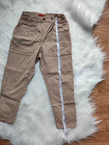 Pantalon fille 5 ans Lisa Rose beige rayures blanches