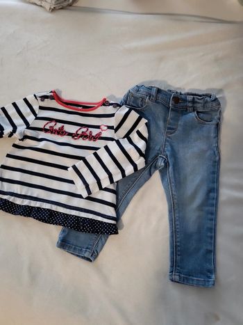 Ensemble Jean #Zara et son Tee-shirt assorti Marinière #Orchestra