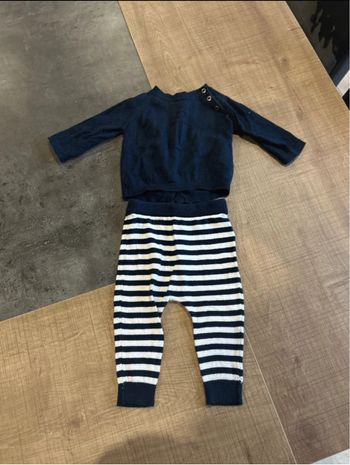 Ensemble pull et pantalon bébé taille 1 mois verbaudet