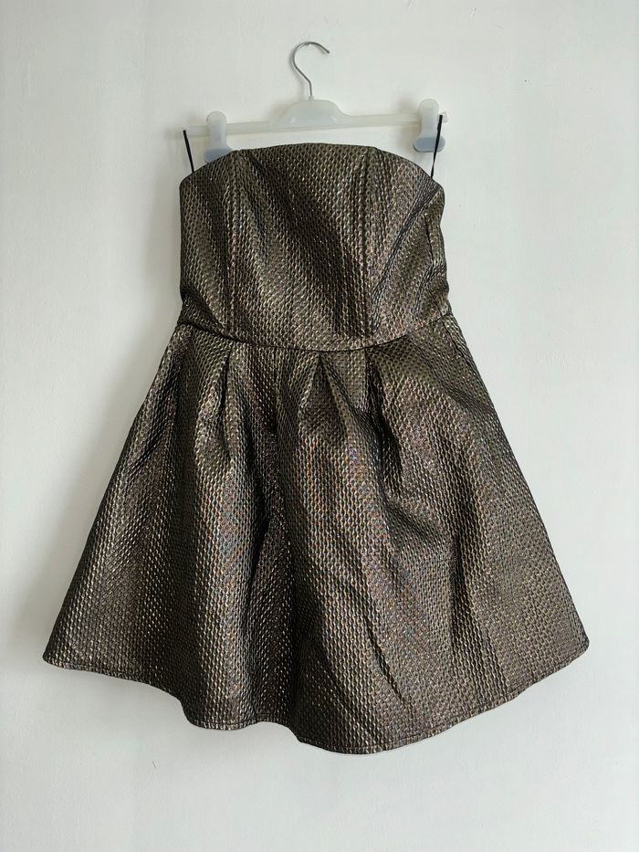 Robe Soirée bustier Doré - photo numéro 2