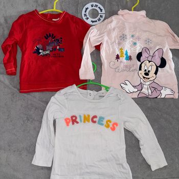 Lot 3 pulls bébé fille 18 mois
