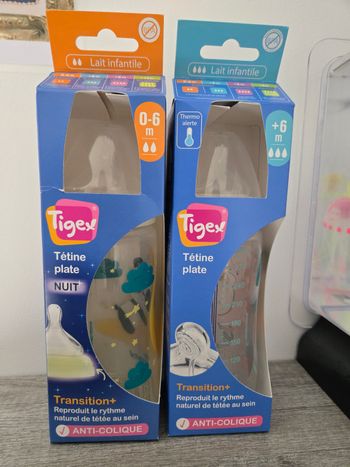 Lot 2 biberons Tigex