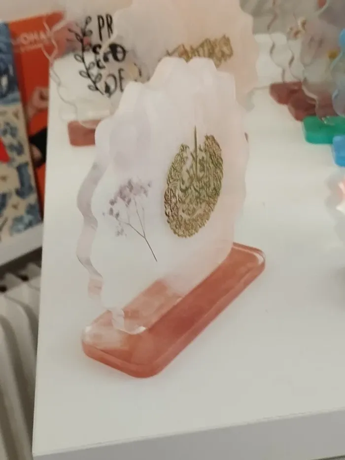 idée cadeau ornement bureau coiffeuse couvre tasse en résine abr012 - photo numéro 6