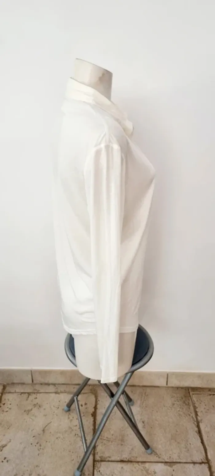Chemise Tee-shirt manches longues blanche écru the kooples sport 38 - photo numéro 3