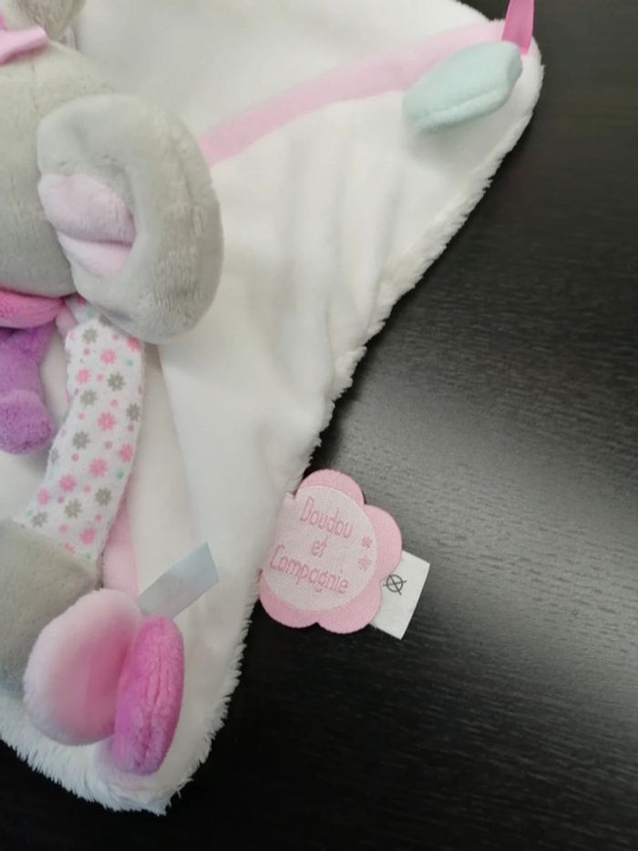 Doudou et compagnie souris pearly plat blanc rose DC2978 - photo numéro 4