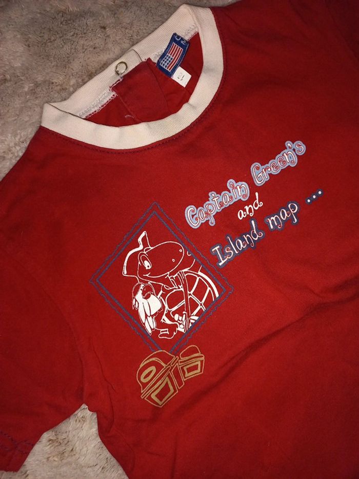 T-shirt 18 mois rouge mixte - photo numéro 3