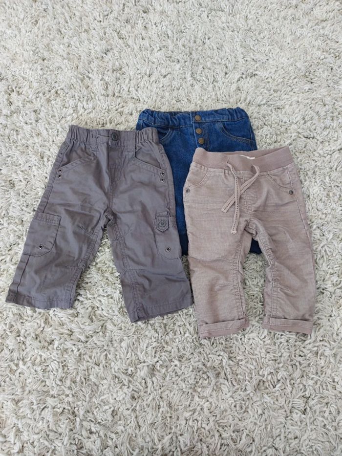 Lot 3 pantalon 6 mois (kiabi, Gémo et Petit pirate)