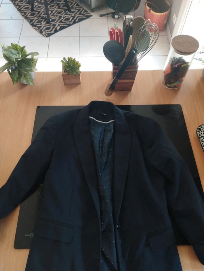 Blazers bleu marine Kiabi taille S - photo numéro 3