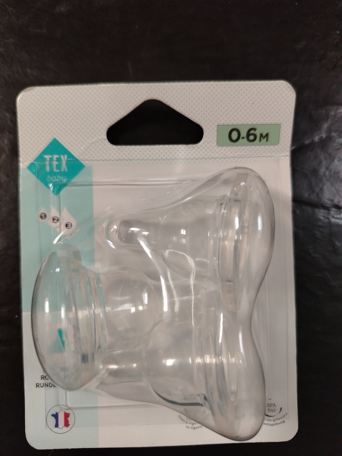 3 Tétines pour biberon TEX 0-6 mois 3 vitesses - photo numéro 2