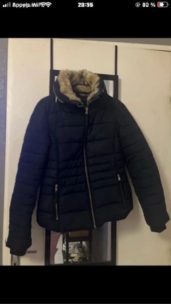 Manteau doudoune bleue