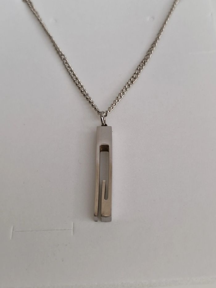 Collier Acier Argenté Grosses Mailles G - photo numéro 15