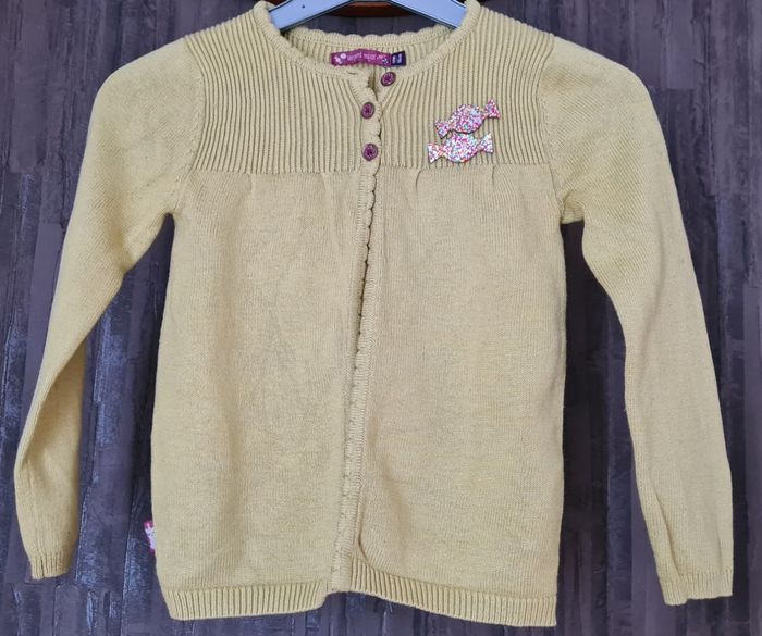 Joli gilet fille 6 ans vert anis, Sergent major