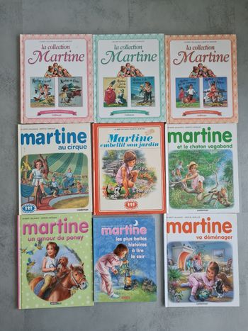 Lot de 9 livres martine