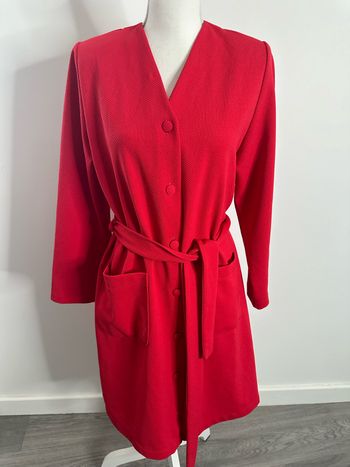 Trench gaufré rouge Egatex Vintage T36 S