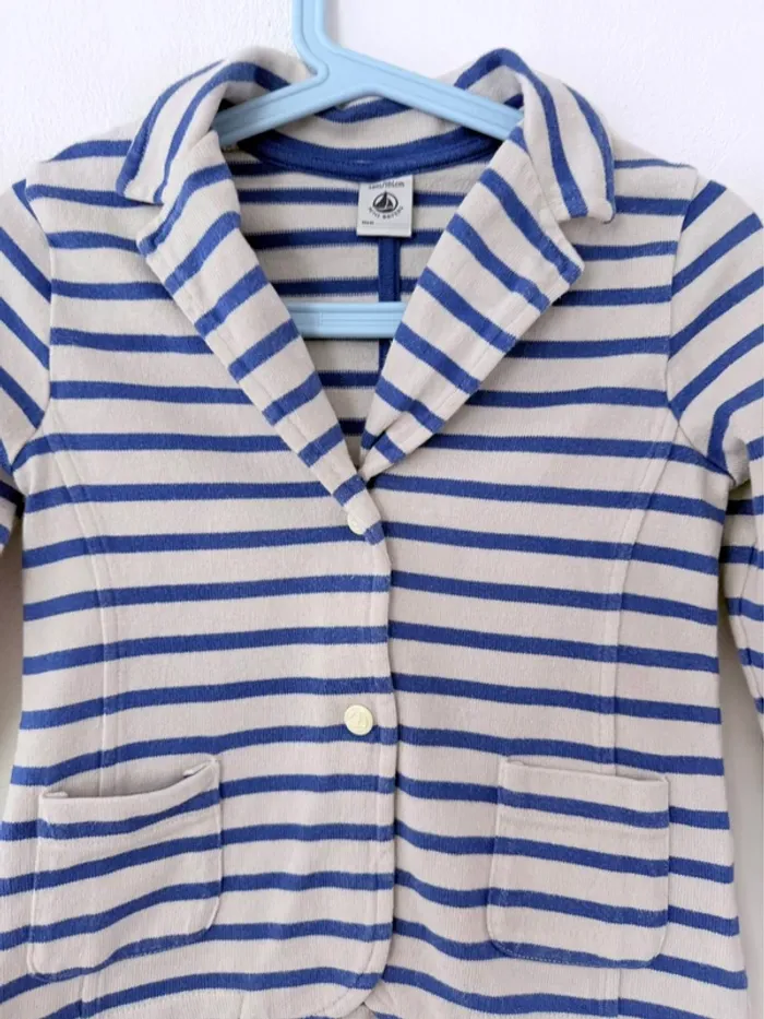 Petit Bateau - Veste Marinière mi saison Taille 4 ans/104 cm - photo numéro 2