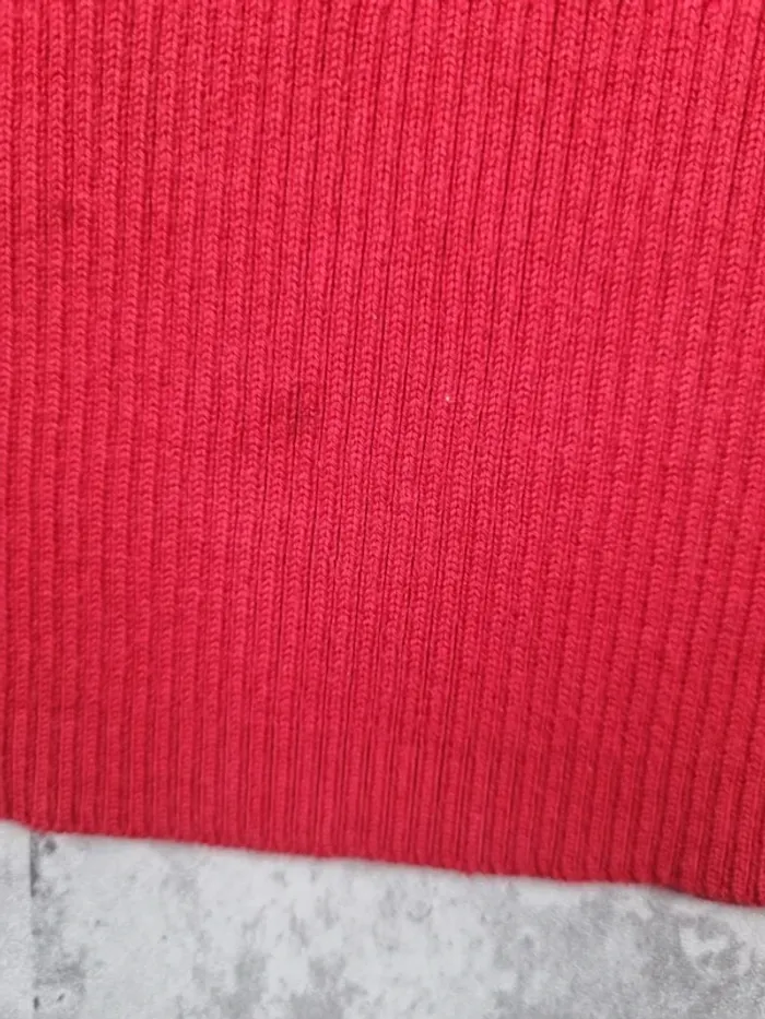 Pull torsadé Tommy Hilfiger rouge – Taille XL Femme (mesures en photos) - photo numéro 10
