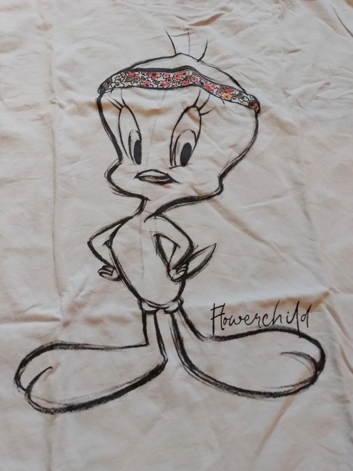 T-shirt femme bleu ciel Titi - photo numéro 9