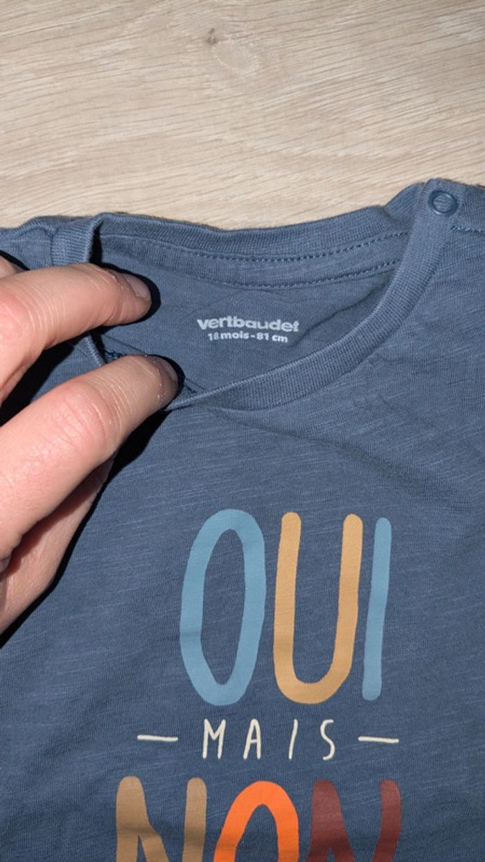 T-shirt bleu bébé 18 mois garçon - photo numéro 4
