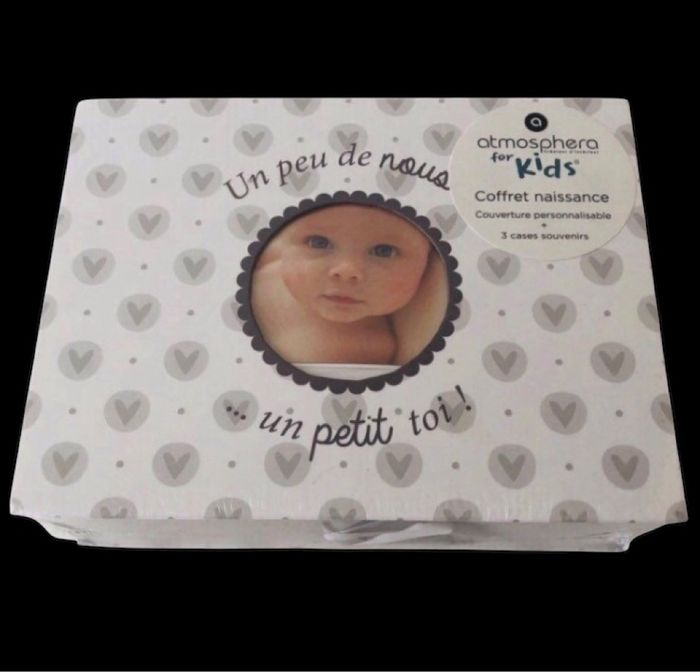 Coffret naissance blanc et gris - photo numéro 2