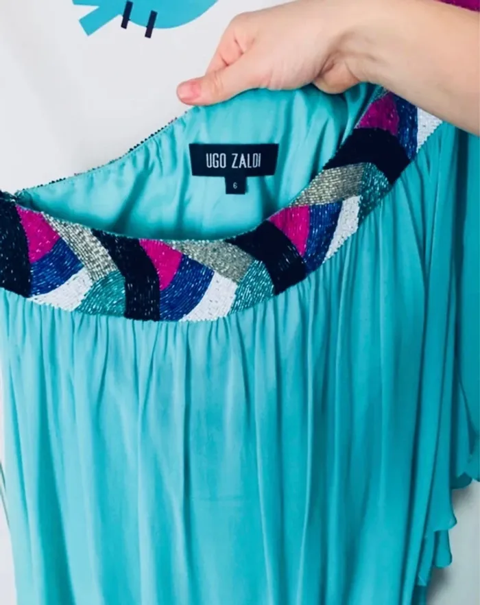 Magnifique robe créateur cocktail Ugo Zaldi taille M - photo numéro 3