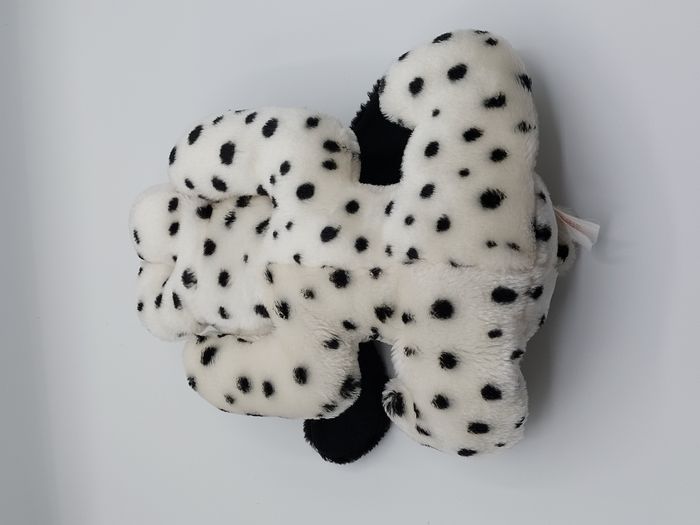 Peluche doudou chien dalmatien FRANÇOISE SAGET Perfectel noir blanc 30 cm - photo numéro 3