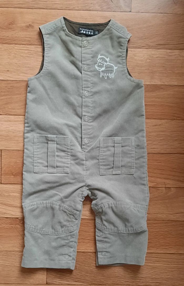 Salopette avec ouverture sur le devant 12 mois