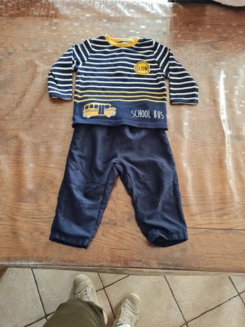 Ensemble marin bus ecole 12 mois