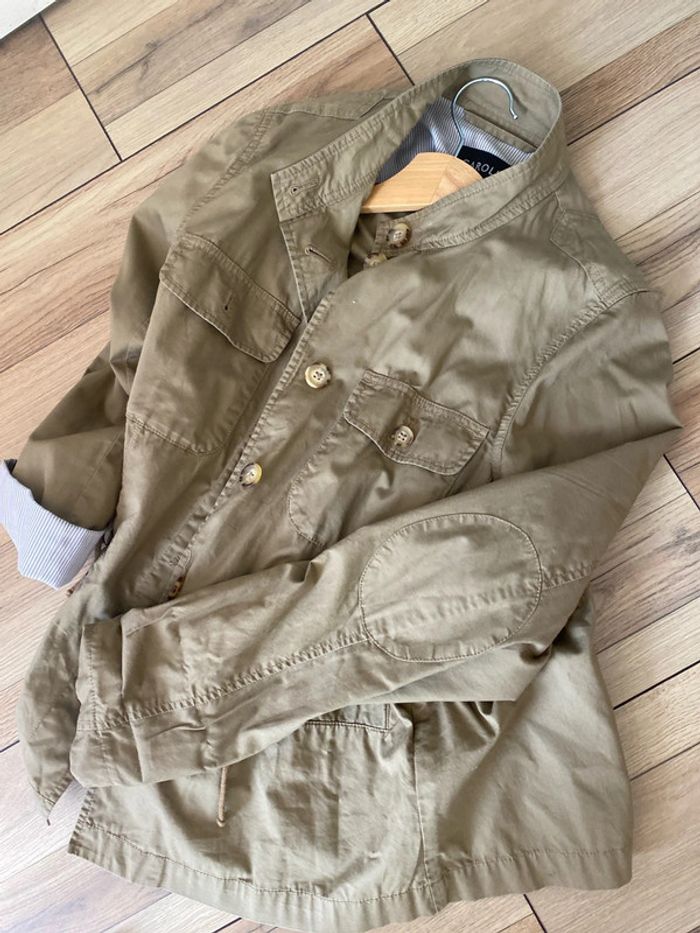 Veste trench court kaki carolle 36 - photo numéro 9