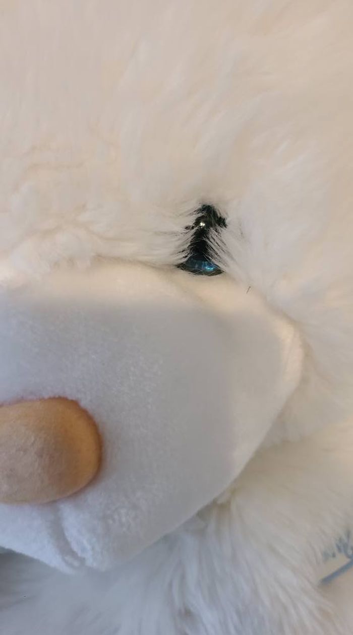 Doudou Peluche ours blanc bleu BOULGOM - photo numéro 8