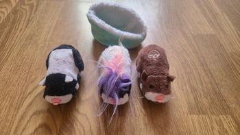 Lots de 3 Zhuzhu Pets Hasmster+ panier