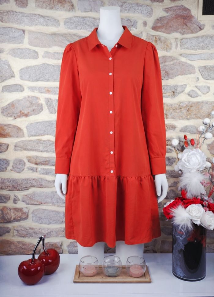 Robe chemise coucher de soleil orangé corail unie Femme taille 54 marque Asos 🌺