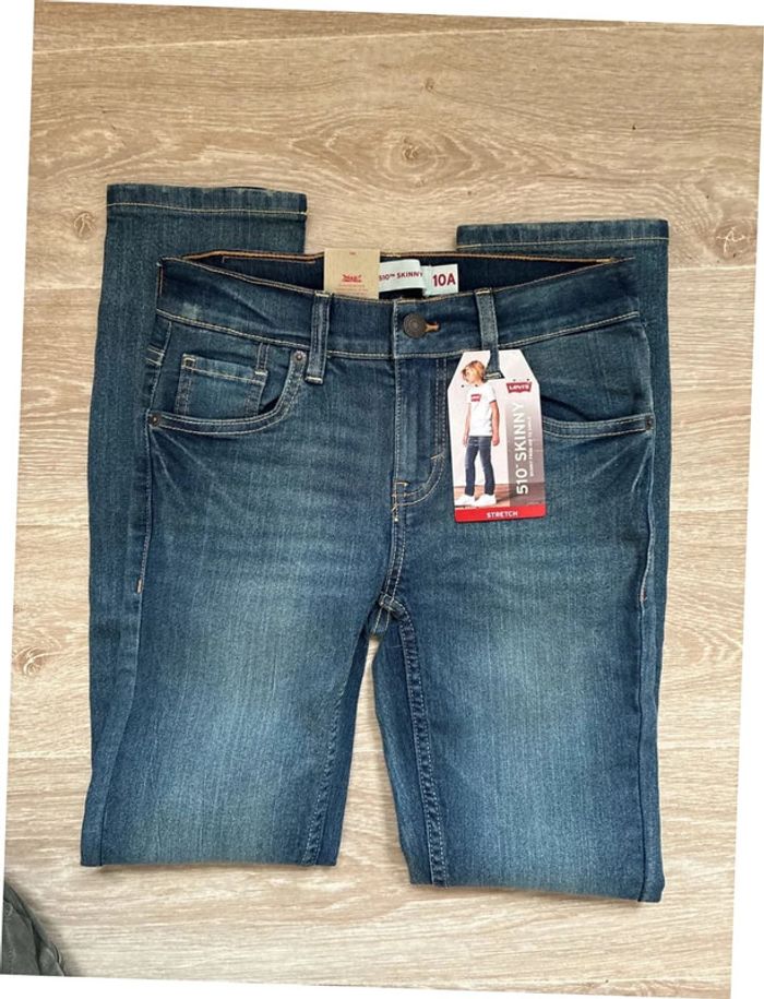 Jean Levis 510 skinny 10 ans bleu délavé neuf - photo numéro 5