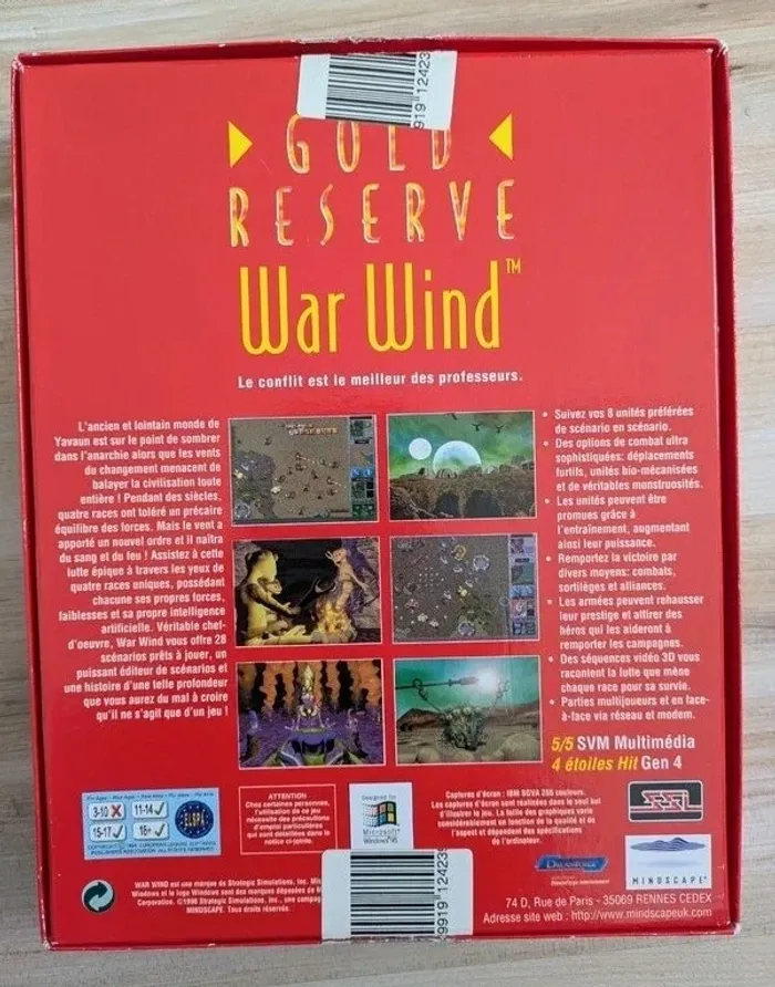 Jeu pc big box War wind - photo numéro 2