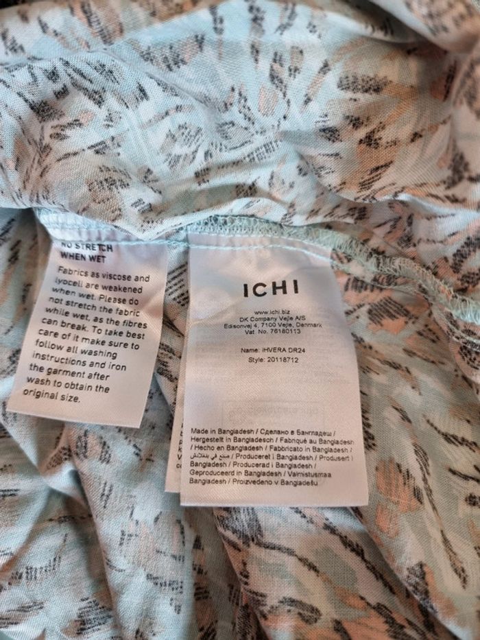 ICHI robe fluide de jour * taille 38 * turquoise - photo numéro 10