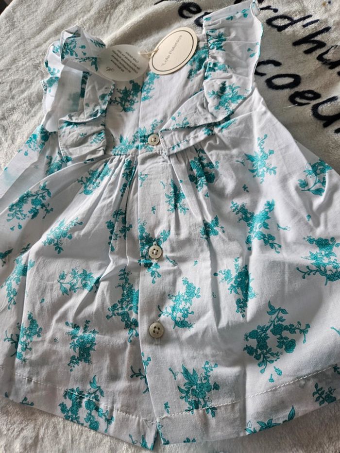 Ensemble robe + bloomer - Lola Palacios - blanc et vert - photo numéro 7