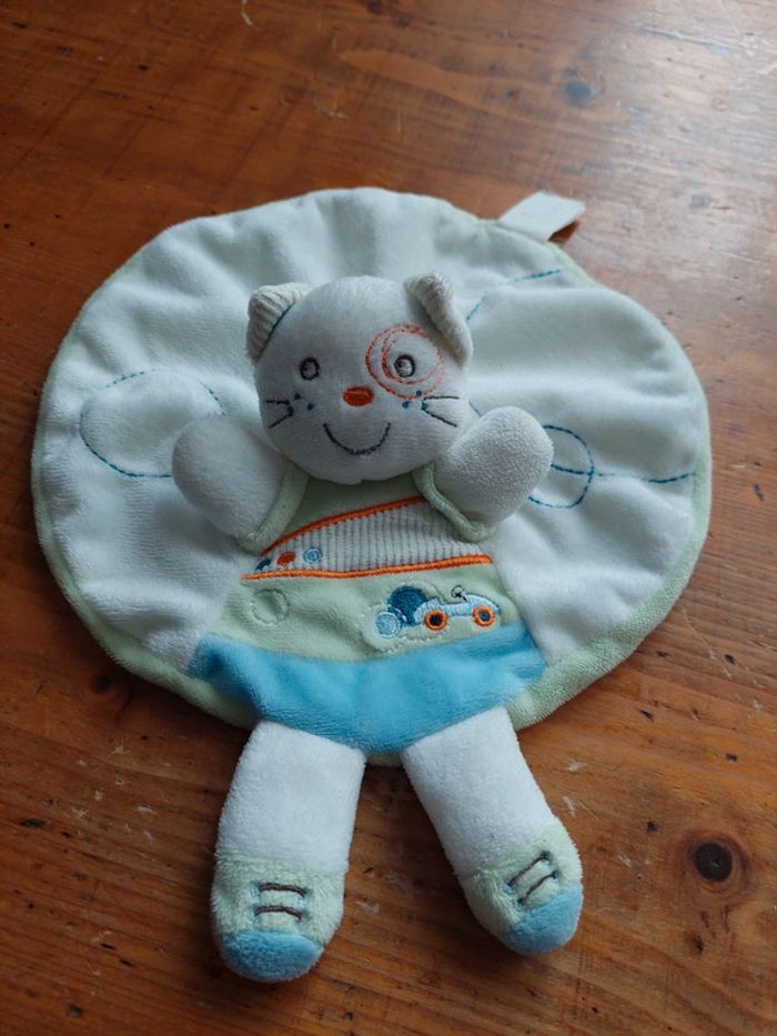 Doudou rond plat chat Nicotoy Kitchoun - photo numéro 2